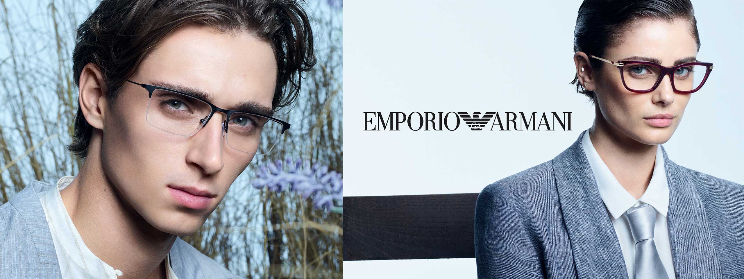 Emporio Armani: Mann und Frau mit Brille